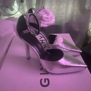 BRAND NEW GIVENCHY PLATFORM PUMPS SILVERY 110MM… BOX & DUST BAG